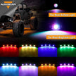 RGB LED Rock Light Set with Bluetooth Controller