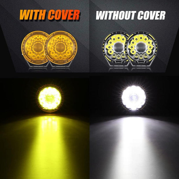 (2pcs/set) 7 Inch 230W 33332LM 360-PRO Series LED Driving Lights+Amber/Black Covers(Optional) for ATV UTV SIDE BY SIDE 4X4