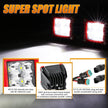 3 Inch 40W Spot/Flood Beam LED Pods Light + Universal LED Working Lights Mounting Brackets
