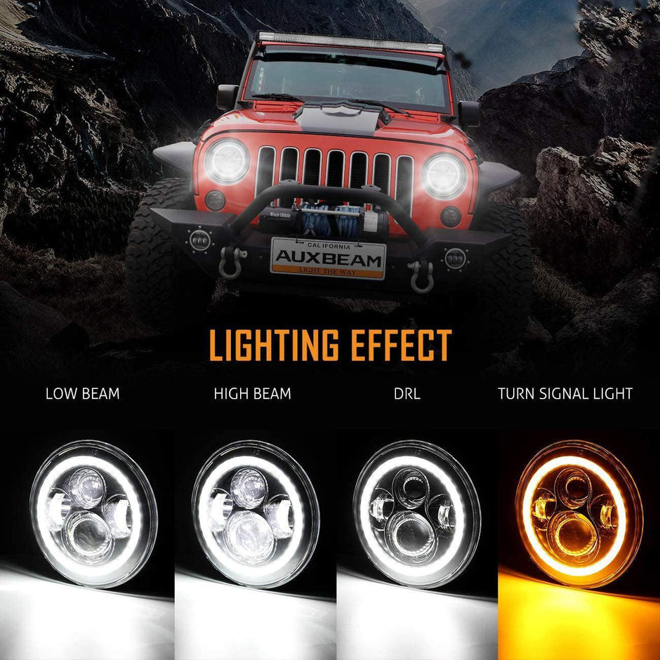 7 inch LED halo headlights