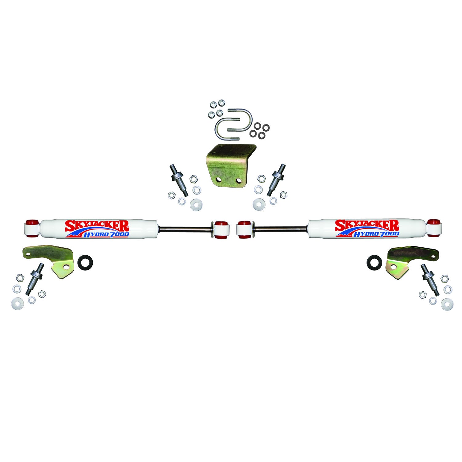 Steering Stabilizer Single Kit Incl. 2 Steering Stabilizers Mounting Brackets Hardware Designed For A Minimum Of 4 Inch Lift Hardware Boots Sold Separately Skyjacker