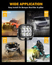 XP-ULTRA Series 5 Inch 132W 15600LM White/Amber LED Pods Driving Light with Amber DRL
