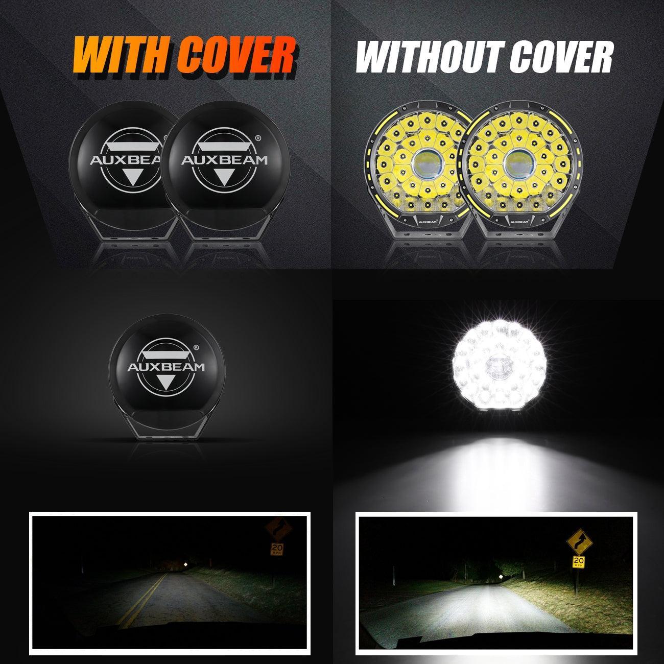(2pcs/set) 9 INCH 270W 37776LM 360-PRO Series Custom Lens LED Driving Lights+Amber/Black Covers(Optional) for Toyota Tacoma 2016 2017 2018 2019 2020 2021