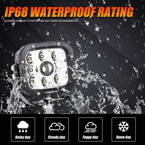 5 Inch 110W White/Amber Spot Light LED Driving Lights for Dodge Ram 1500/2500/3500