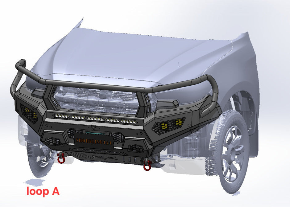 SLX Recon Bull Bar, Suitable For Mazda BT50 Face lift 2025 to current Triple loop