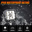 6Pcs 5 Inch 110W White/Amber LED Pods Lights with Power Harness