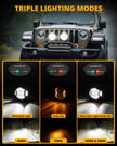 V-ULTRA Series | 7 Inch 226W LED Side Shooter White Pod Lights with Amber DRL