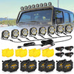 CUBE-Z Series 4 Inch LED Pod Lights Off Road Lights with White DRL & Amber Turn Signal Lights