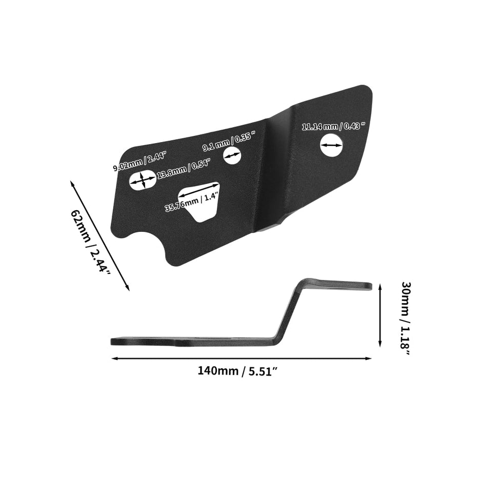 2pcs A-Pillar Light Lower Windshield Hinge Mounting Brackets For Ford Bronco 2/4 Door 2021 2022