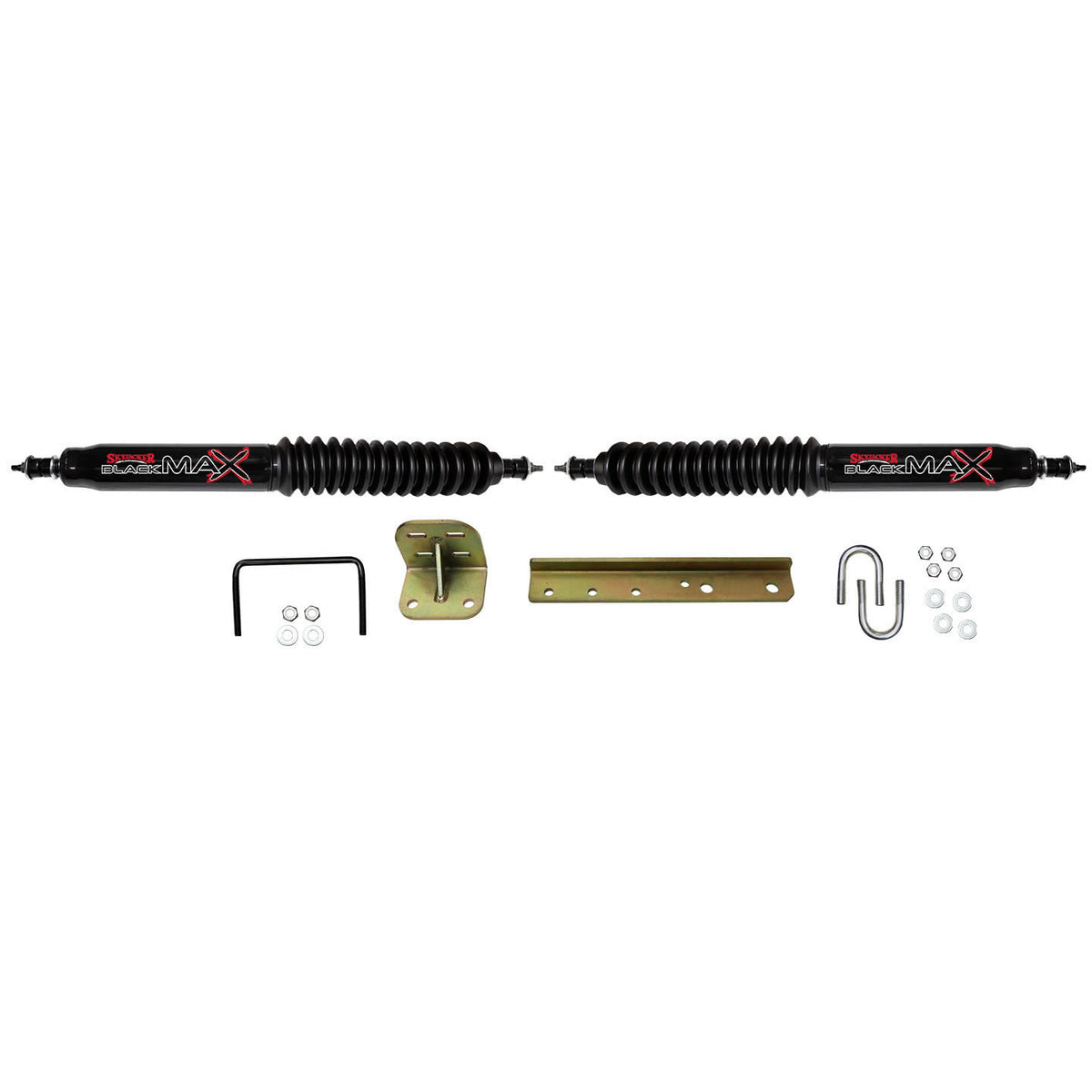 Steering Stabilizer Dual Kit Black Dual Kit 80-96 Ford Bronco 80-96 Ford F-150 80-83 Ford F-100 80-98 Ford F-250 80-97 Ford F-350 86-90 Ford Bronco II 91-94 Ford Explorer 92-94 Mazda Navajo 97 Ford F-250 HD Skyjacker