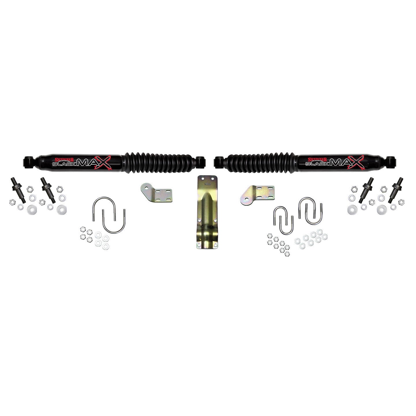 Steering Stabilizer Dual Kit Black  Dual Kit w/3.75 Inch Axle Tube Skyjacker