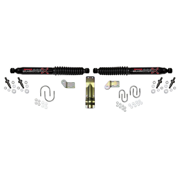 Steering Stabilizer Dual Kit Black  Dual Kit w/3.75 Inch Axle Tube Skyjacker
