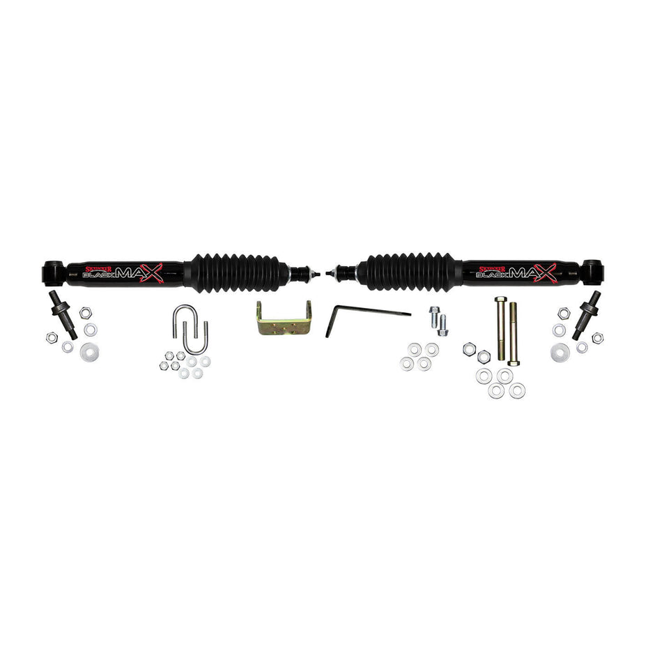 Steering Stabilizer Dual Kit Black  Dual Kit Can Only Be Used w/Skyjacker Suspension Lift Skyjacker