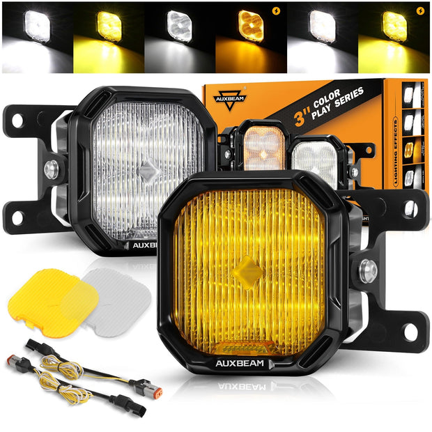 Color Play Series 3 Inch LED Fog Light Kit For Honda Accord/Honda CR-V/Honda CR-Z/Honda Civic