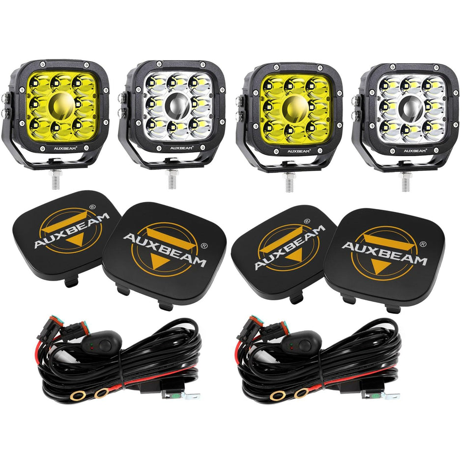 5 Inch 110W White/Amber Spot Light LED Driving Lights for Dodge Ram 1500/2500/3500