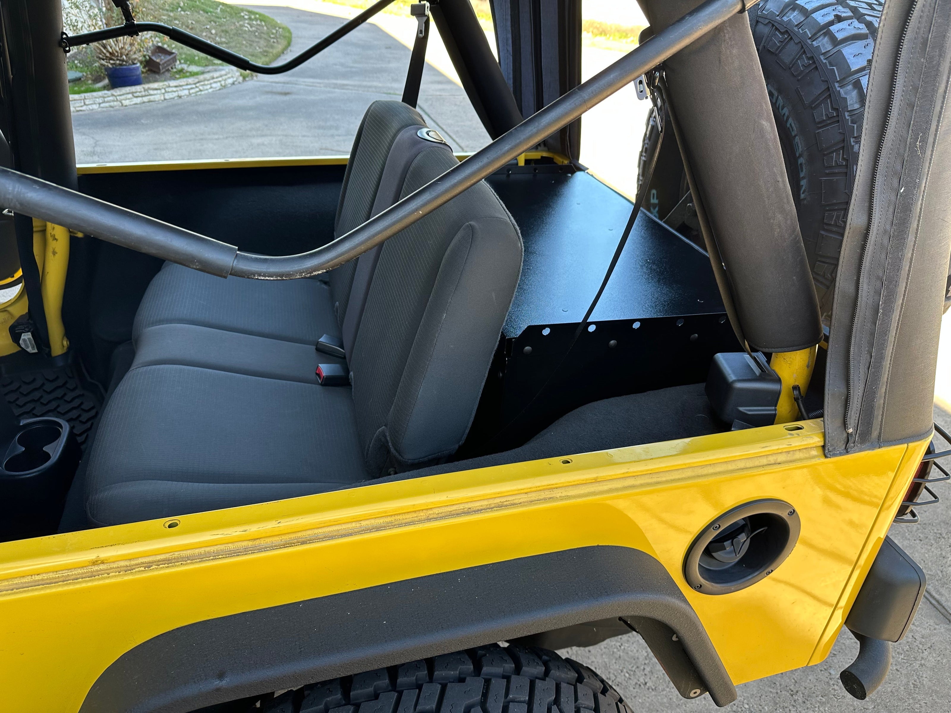Ridgeback Jeep Security Enclosure - LJ Basic (Rear Seat Installed)