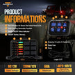 Single Series 6 Gang (BC60) LED Switch Panel, Off Road Light Controller (Blue)