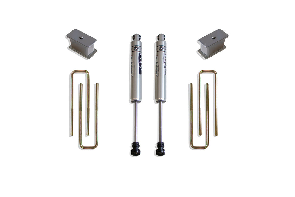 2007-2016 SILVERADO/SIERRA 1500 2WD 2" REAR LIFT BOX KIT W/ FOX SHOCKS