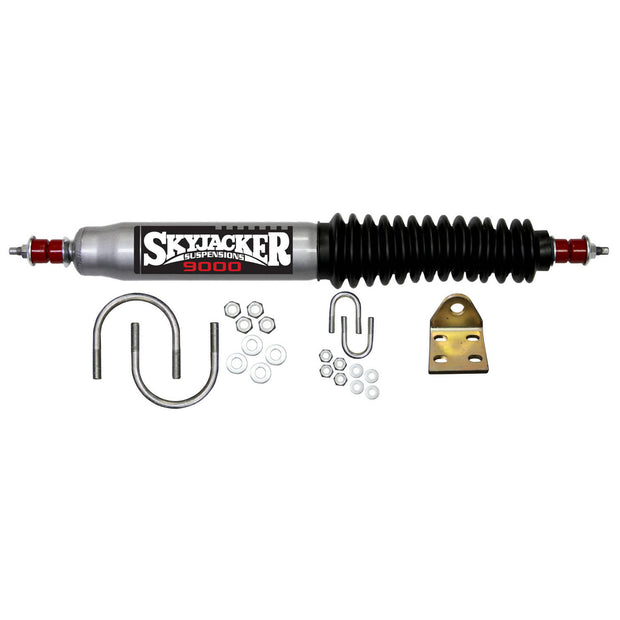 Steering Stabilizer Single Kit For Use w/Straight Axle Silver w/Black Boot Skyjacker