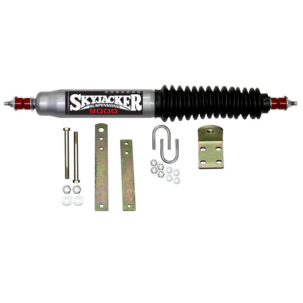 Steering Stabilizer Single Kit Silver w/Black Boot 80-96 Ford Bronco 80-83 Ford F-100 80-96 Ford F-150 80-98 Ford F-250 80-97 Ford F-350 86-90 Ford Bronco II 91-94 Ford Explorer 97 Ford F-250 HD Skyjacker