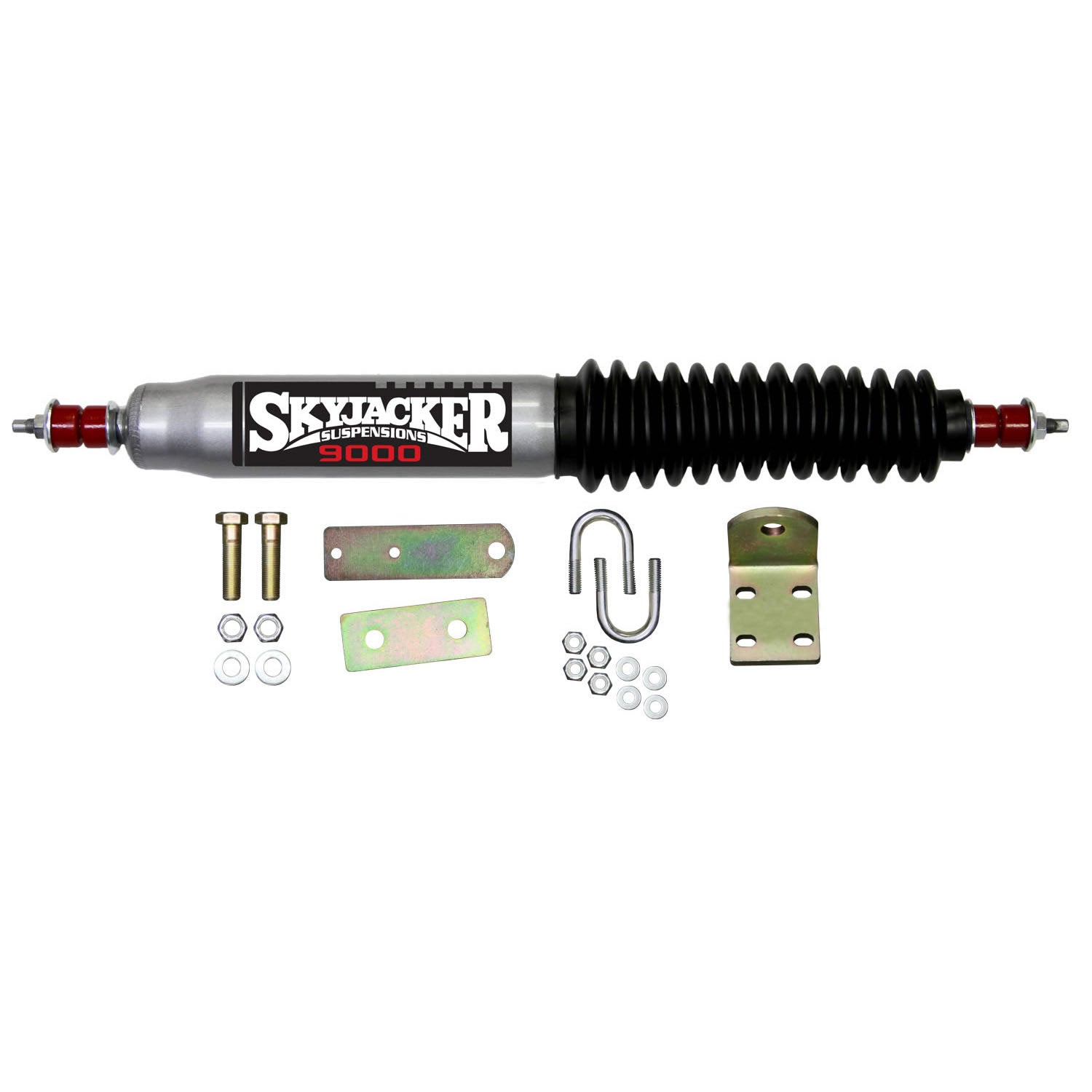 Steering Stabilizer Single Kit Silver w/Black Boot 83-97 Ford Ranger 84-90 Ford Bronco II 91-94 Ford Explorer Skyjacker