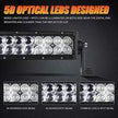 22 Inch-52 Inch 5D Series Straight/Curved Combo Beam Double Row LED Light Bar for Ford Bronco