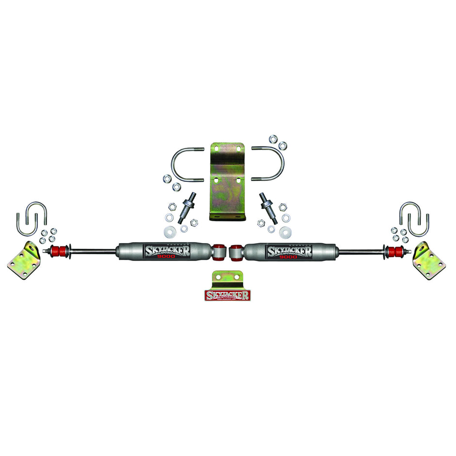 Steering Stabilizer Dual Kit Silver Body Hardware Boots Sold Separately Skyjacker