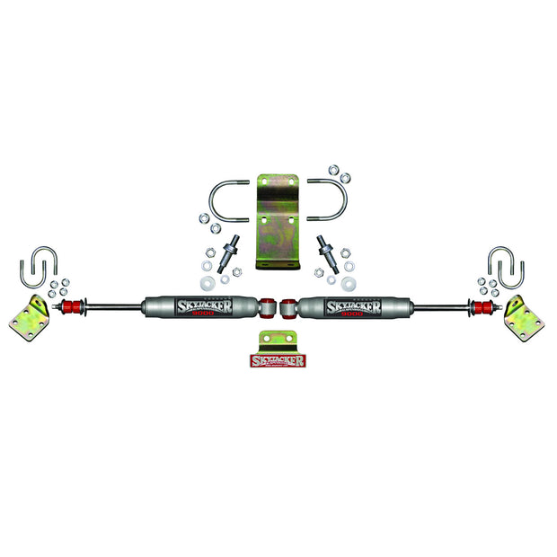 Steering Stabilizer Dual Kit Silver Body Hardware Boots Sold Separately Skyjacker