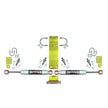 Steering Stabilizer Dual Kit Incl. 9000 Steering Dampners Brackets Hardware For Use w/OEM Diameter Tie Rod Assembly Silver Skyjacker