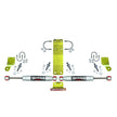 Steering Stabilizer Dual Kit Incl. 9000 Steering Dampners Brackets Hardware For Use w/HD Tie Rod Assembly PN JK717TR Or Other Tie Rod Using 1.75 Inch OD Silver Skyjacker