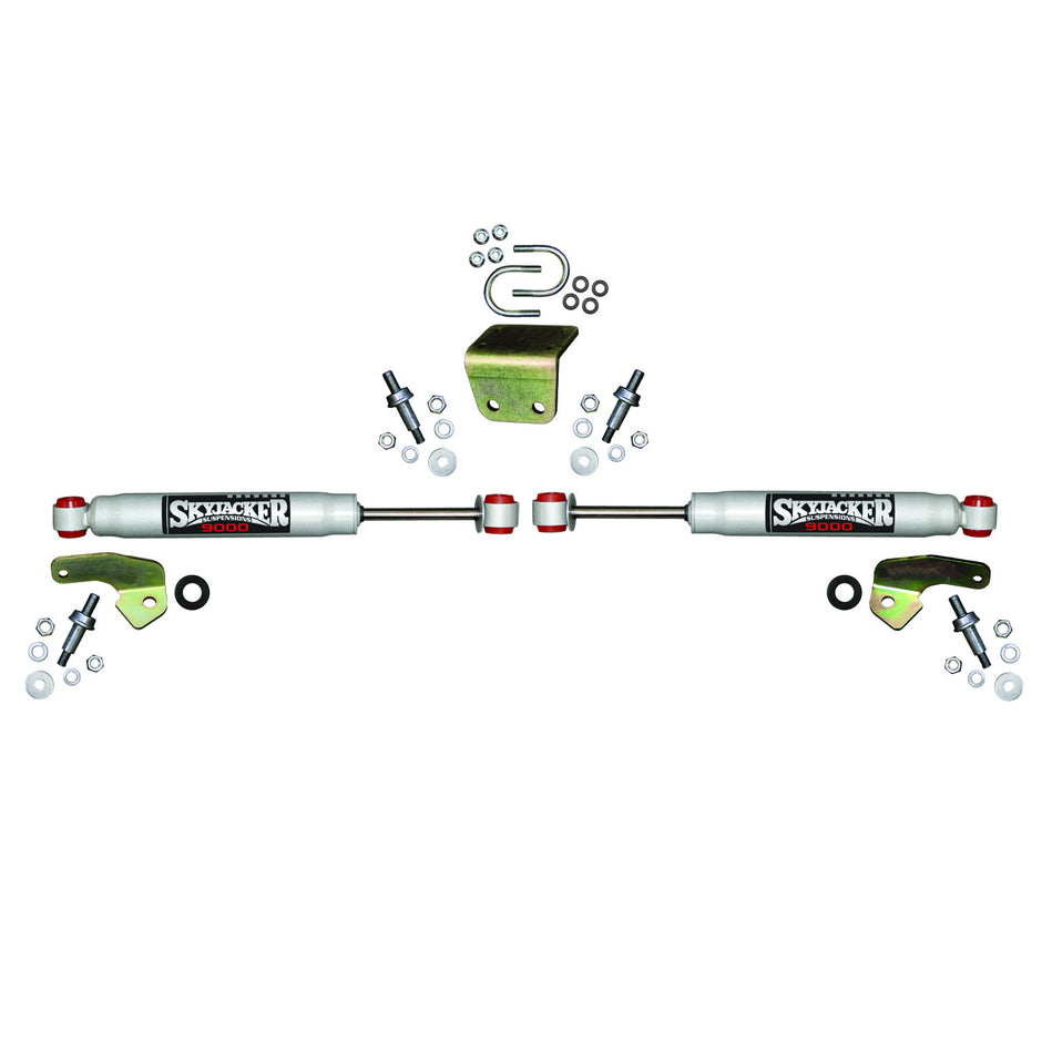 Steering Stabilizer Dual Kit Silver Boots Sold Separately Skyjacker