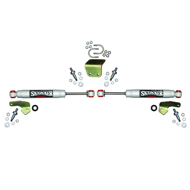 Steering Stabilizer Dual Kit Silver Boots Sold Separately Skyjacker
