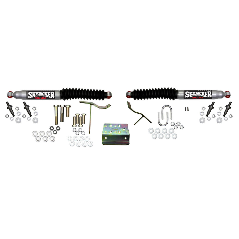 Steering Stabilizer Dual Kit Silver w/Black Boots 03-08 Dodge Ram 2500/3500 Skyjacker