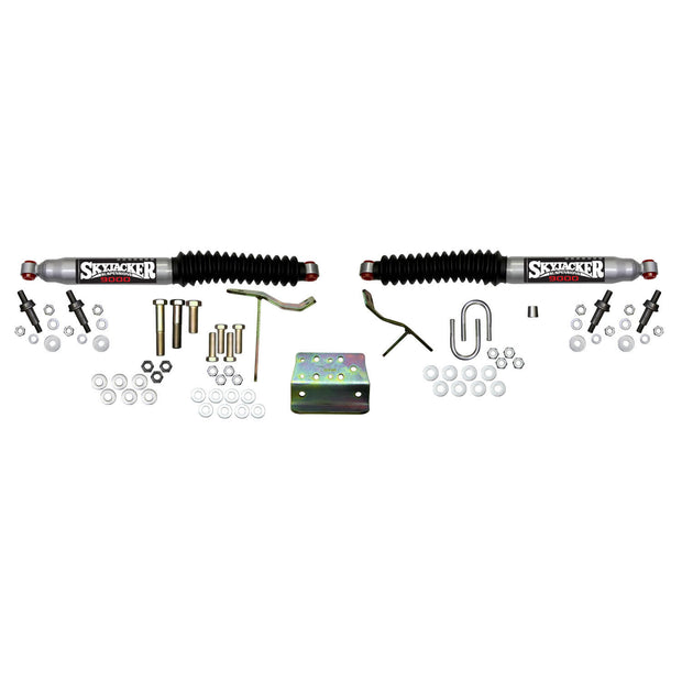 Steering Stabilizer Dual Kit Silver w/Black Boots 03-08 Dodge Ram 2500/3500 Skyjacker