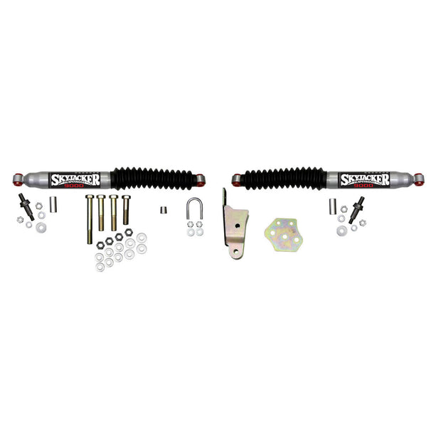 Steering Stabilizer Dual Kit Silver w/Black Boots 94-97 Dodge Ram 1500/2500/3500 Skyjacker