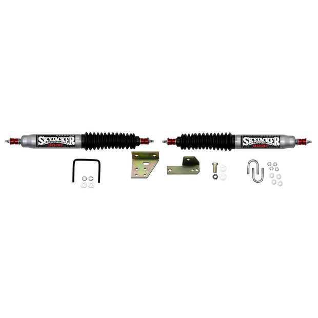 Steering Stabilizer Dual Kit Silver w/Black Boots 79-83 Toyota Pickup Skyjacker