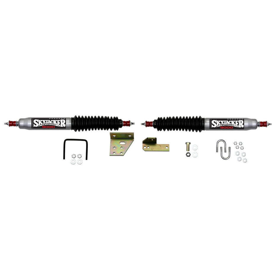 Steering Stabilizer Dual Kit Silver w/Black Boots 84-85 Toyota 4Runner 84-85 Toyota Pickup Skyjacker