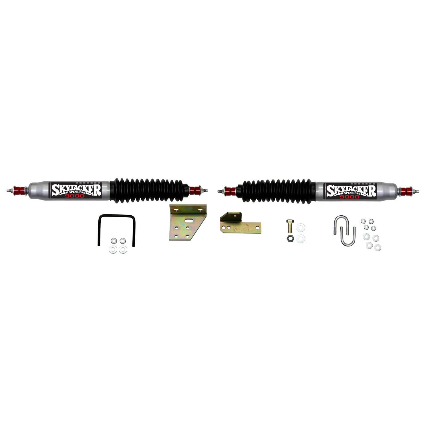 Steering Stabilizer Dual Kit Silver w/Black Boots 84-85 Toyota 4Runner 84-85 Toyota Pickup Skyjacker