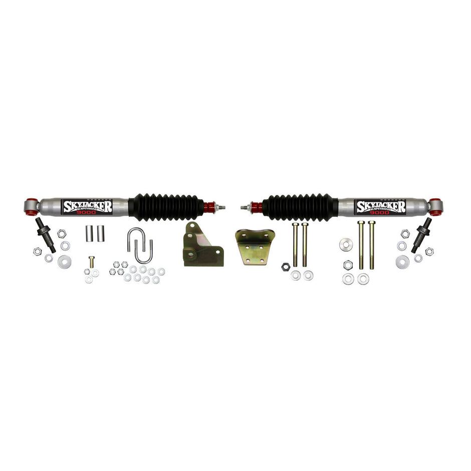 Steering Stabilizer Dual Kit Silver w/Black Boots 97-03 Ford F-150 Skyjacker