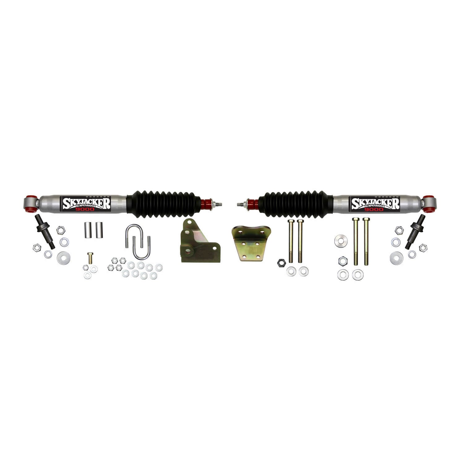 Steering Stabilizer Dual Kit Silver w/Black Boots 97-03 Ford F-150 Skyjacker