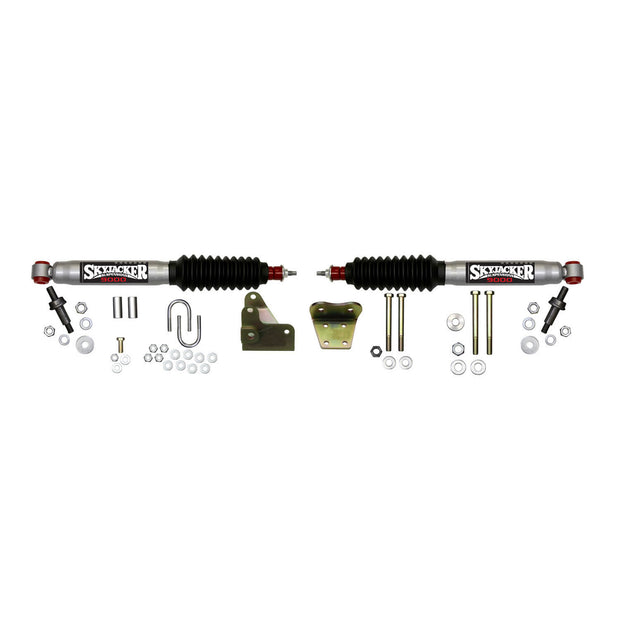 Steering Stabilizer Dual Kit Silver w/Black Boots 97-03 Ford F-150 Skyjacker