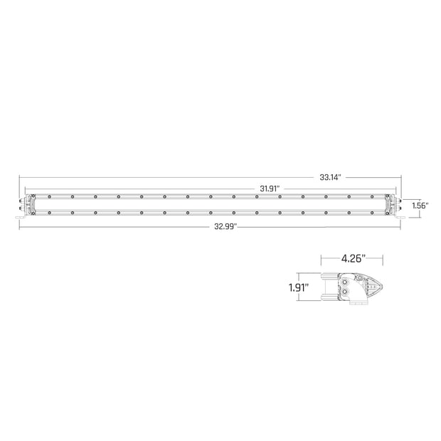 SR-Series 30 Inch Dual Function SAE Auxilary High Beam Driving Lights with Amber Backlight RIGID Industries