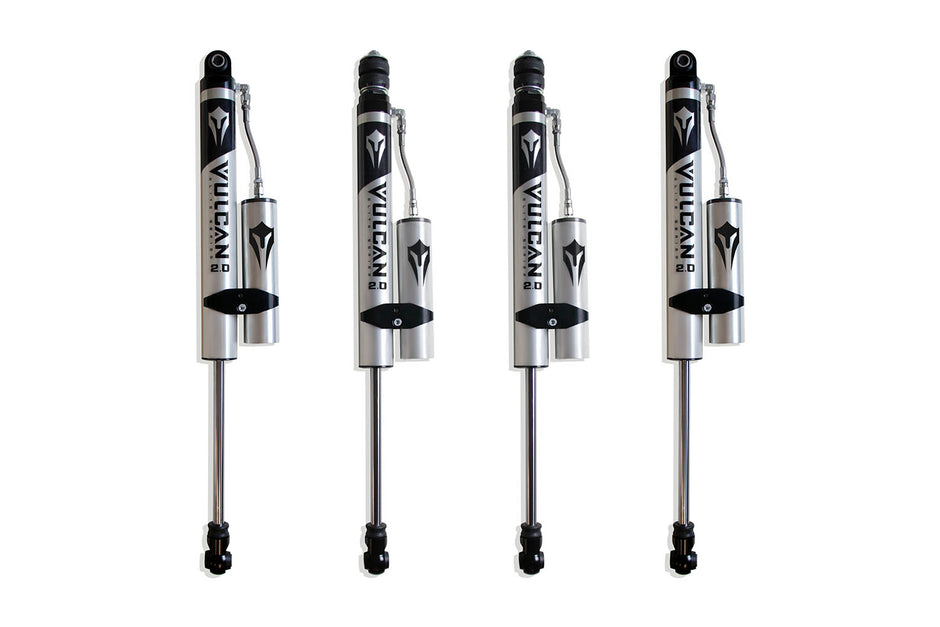 2017-2025 F-250/F-350 4WD F&R VULCAN SERIES RESERVOIR SHOCKS - 4" LIFT HEIGHT