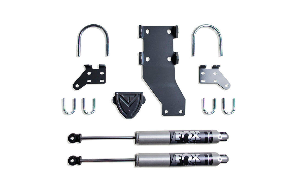 2017-2025 F-250/F-350 4WD DUAL STEERING STABILIZER KIT W/ FOX STABILIZERS