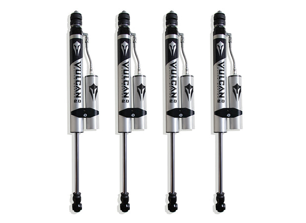 2014-2024 RAM 2500 4WD F&R VULCAN SERIES RESERVOIR SHOCKS - 4" LIFT HEIGHT (FACTORY REAR AIR RIDE)