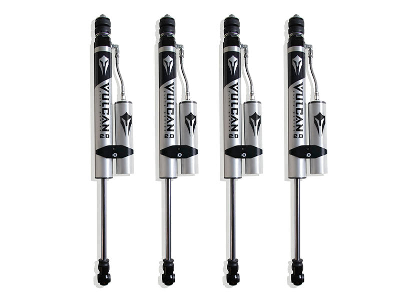 2014-2024 RAM 2500 4WD F&R VULCAN SERIES RESERVOIR SHOCKS - 6" LIFT HEIGHT (W/O FACTORY REAR AIR RIDE)