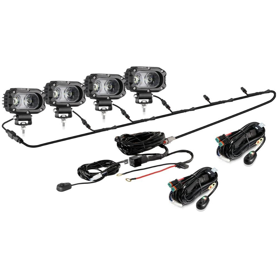 R4 Series | 4 Inch 60W Corrugated Lens 120° Wide Beam LED Pods Lights