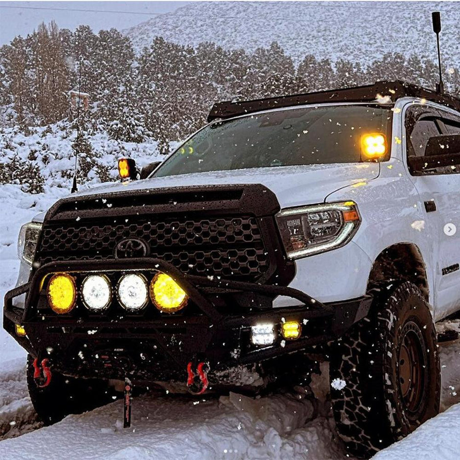 (2pcs/set) 7 Inch 230W 33332LM 360-PRO Series Custom Lens Offroad LED Driving Lights+Amber/Black Covers(Optional) for JEEP WRANGLER JL JK TJ
