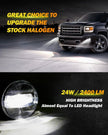 (2pcs/set) 48W LED Fog Lights DOT Approved For 2007-2013 GMC Sierra 1500 / 2007-2014 Sierra 2500HD 3500HD (Black)