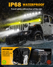 XP-ULTRA Series 4.5 Inch Flood Beam LED Pod Lights Off Road Lights with Amber DRL